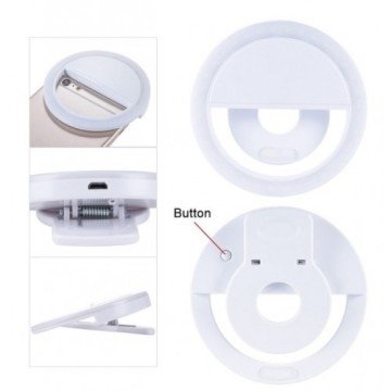 Led Işıklı Şarjlı Telefon Selfie Işığı Halkası