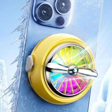 A02 Manyetik Rgb Işıklı Cep Telefonu Soğutma Buzlu Fan