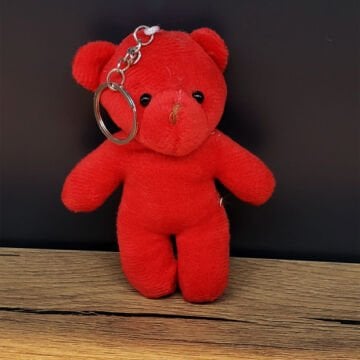 Sevgiliye Hediye Kırmızı Tüllü Kese Ve Sevimli Ayıcık