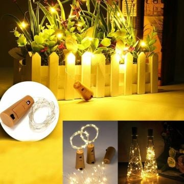 Peri Led Şişe Mantar Tıpa Şeklinde Gün Işığı Pilli Aydınlatma 80cm