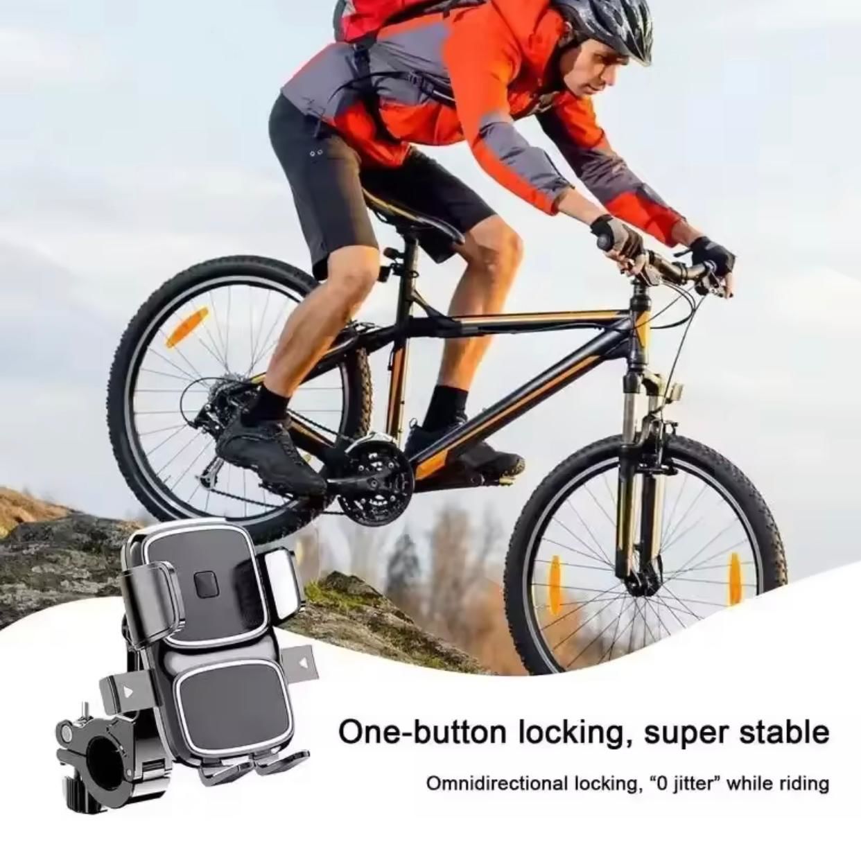 Motosiklet Bisiklet Telefon Tutucu Gidon Uyumlu Otomatik Kilitleme