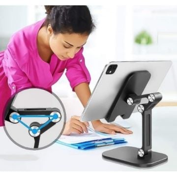 Kademeli Ayarlı Masa Üstü Telefon Ve Tablet Tutucu