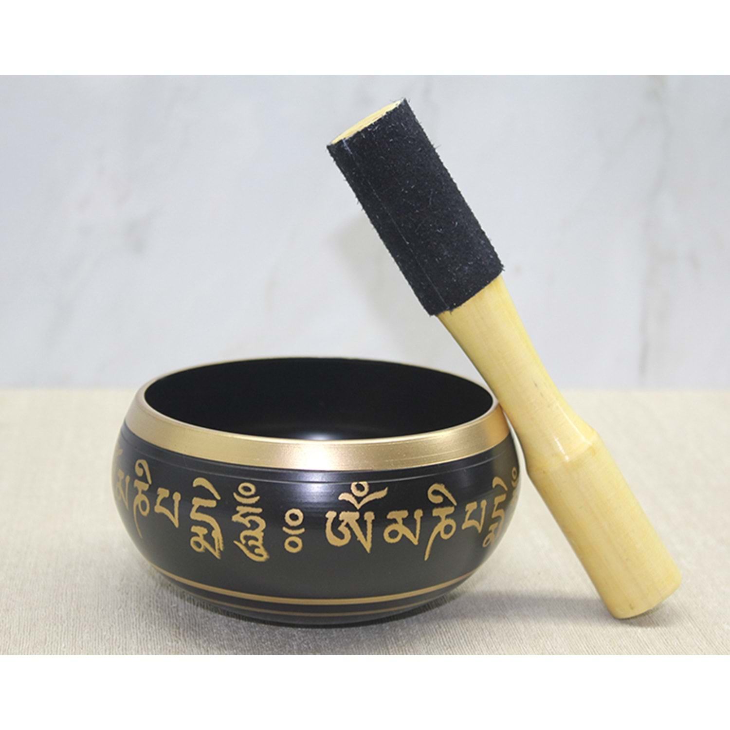 Siyah Pirinç Tibet Meditasyon Çanı Tibet Çanağı (12 cm)