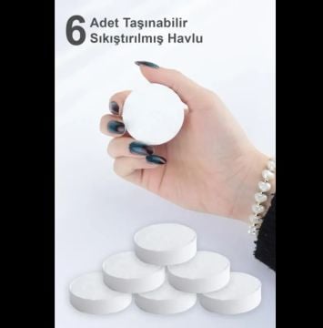 Suda Büyüyen Sıkıştırılmış Havlu (6 Adet)