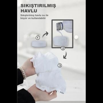 Suda Büyüyen Sıkıştırılmış Havlu (6 Adet)