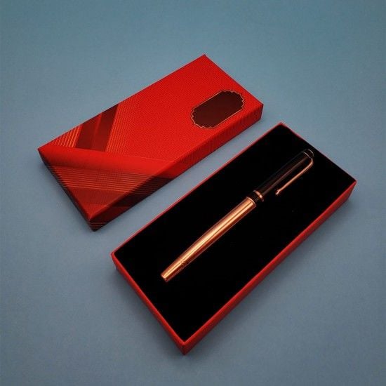 Kutulu Hediyelik Şık Metal Bakır Roller Kalem