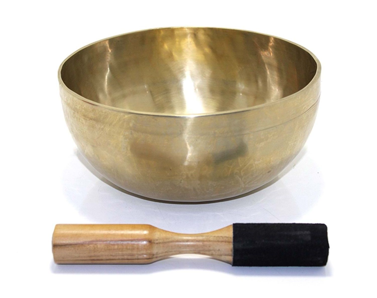 Sarı Motifli Tibet Meditasyon Çanı Tibet Çanağı (20 cm)