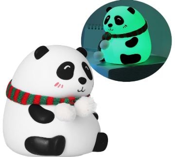 Yumuşak Dokulu Panda Tasarımlı Şarjlı Gece Lambası