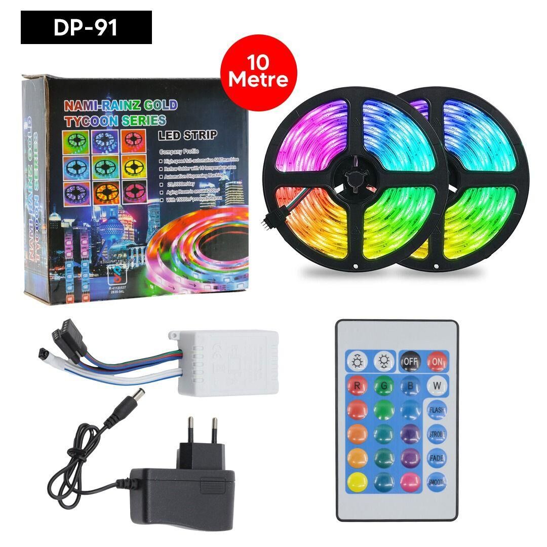 Kumandalı Renkli Led Şerit Aydınlatma (10 Metre)