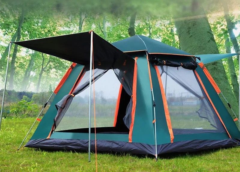 Tenteli Otomatik Kurulum Kamp Çadırı (4 Kişilik)