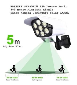 Kablosuz Hareket Sensörlü Kamera Şeklinde Led Bahçe Aydınlatma