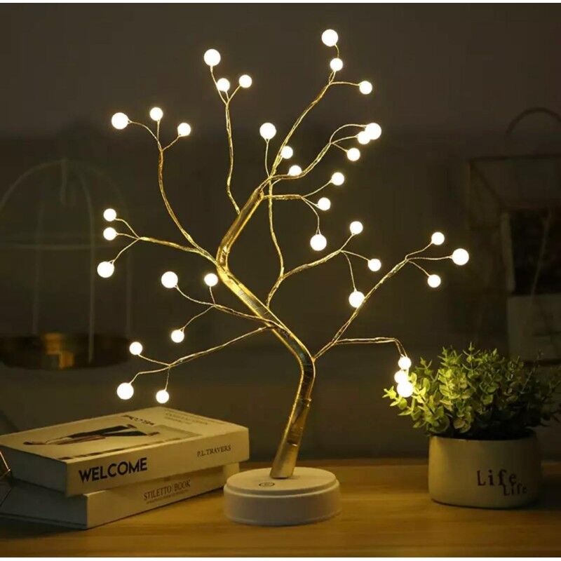 Dokunmatik 36 Led USB Ağaç Tasarımlı Lamba