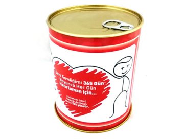 Aşk Dolu Aşk Konservesi Kutusu