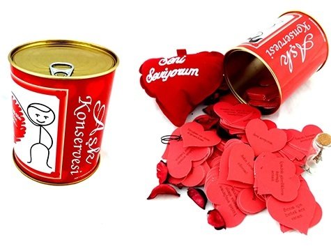 Aşk Dolu Aşk Konservesi Kutusu