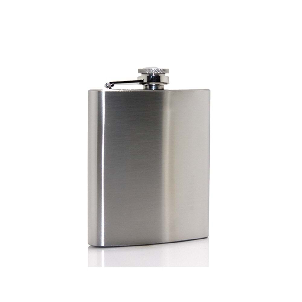 7 oz Gümüş Çelik Cep İçki Kanyak Matara