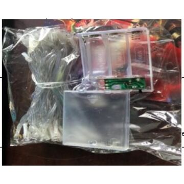 60 LED Pilli Gün Işığı - 2 Fonksiyonlu Şeffaf Kablo LED (10 Mt)