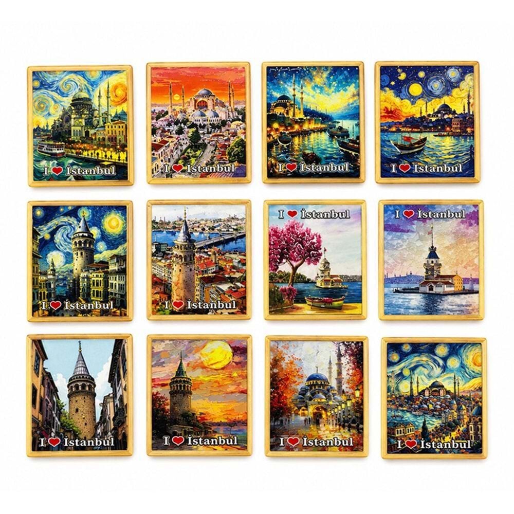 İstanbul Görselleri Tasarımlı Magnet Açacak ( 9cm)