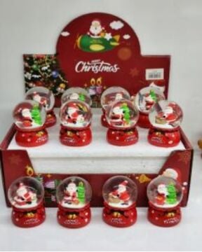 Mini Noel Baba Christmas Yılbaşı Cam Kar Küresi