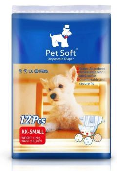 Köpek İçin Alt Kilot Tuvalet Bezi XXSmall 12'li Paket