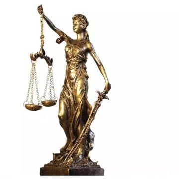 Dekoratif Adalet Tanrıçası Themis Heykeli 22 Cm