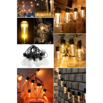 10 LED 220V Dekoratif Gün Işığı Armatür Zincir (5 Metre)