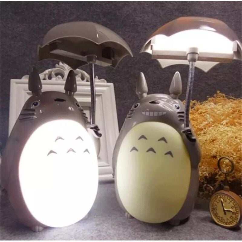 Şarjlı Sevimli Şemsiyeli Totoro Masa Lambası