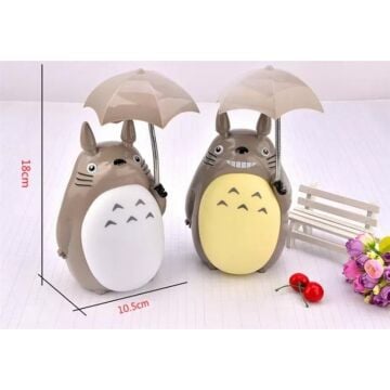 Şarjlı Sevimli Şemsiyeli Totoro Masa Lambası