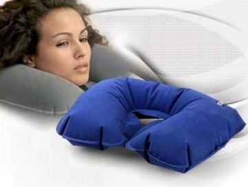 Havalı Ortopedik Seyahat Boyun Yastığı ve Minder 2'li set