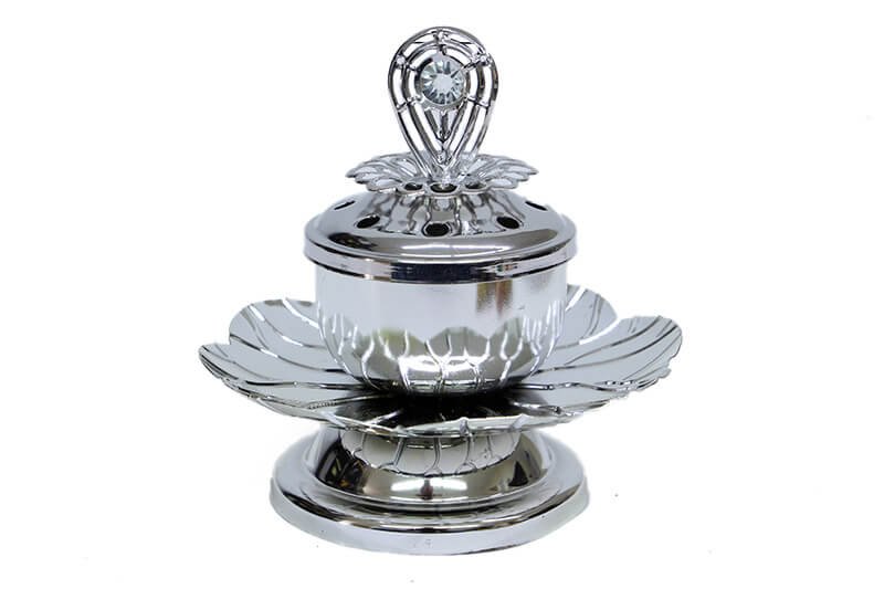 Metal Kapaklı Tasarımlı Dekorlu Buhurdanlık