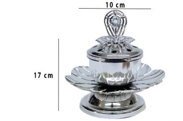 Metal Kapaklı Tasarımlı Dekorlu Buhurdanlık