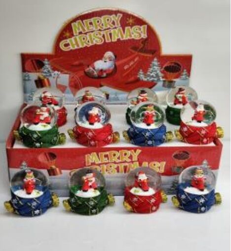 Mini Noel Baba Kardan Adam Merry Christmas Cam Kar Küresi