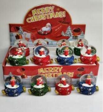 Mini Noel Baba Kardan Adam Merry Christmas Cam Kar Küresi