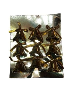 Gold Çan Yılbaşı Çam Ağacı Süsleri (9 Adet)