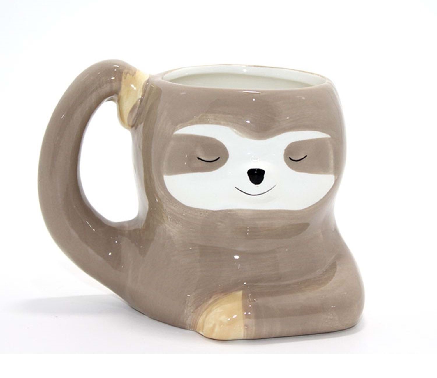 Rakun Tasarımlı Kulplu Porselen Kupa Bardak