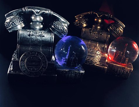 Renk Değiştiren Işıklı Telefon Sulu Kar Küresi