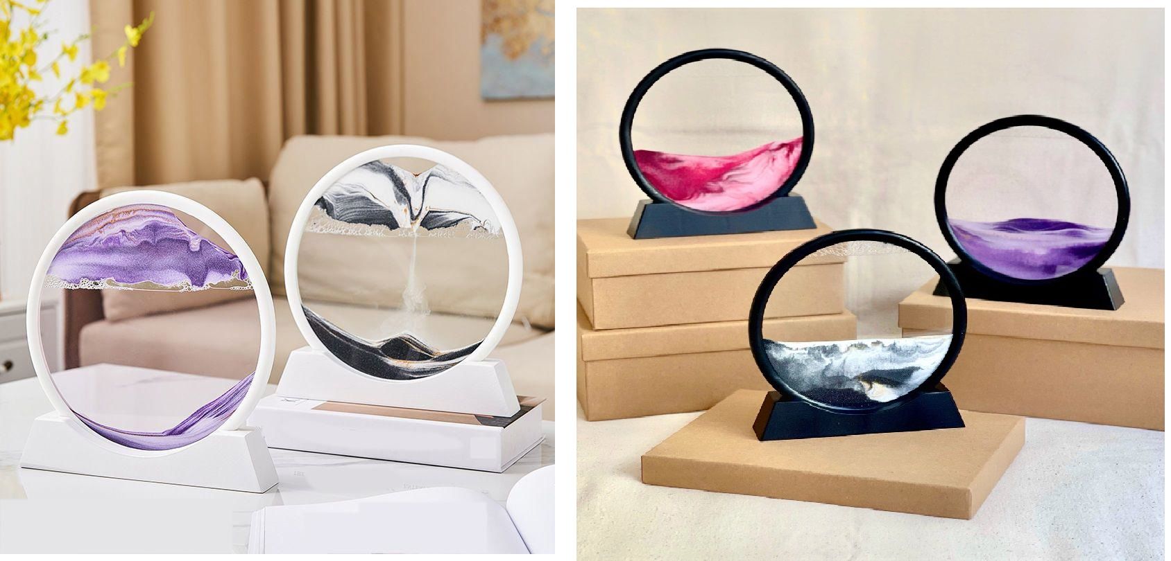 3d Hareketli Derin Deniz Manzaralı Kum Çerçeve (17.5 cm x 19 cm)