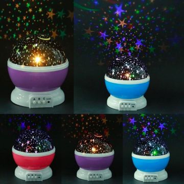 Star Master Renkli Yıldızlı Dönen Gökyüzü Projeksiyon Gece Lambası