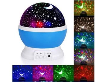 Star Master Renkli Yıldızlı Dönen Gökyüzü Projeksiyon Gece Lambası