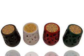 Gold İşlemeli Oyma Desenli Dekoratif Buhurdanlık