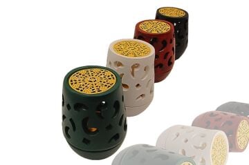 Gold İşlemeli Oyma Desenli Dekoratif Buhurdanlık