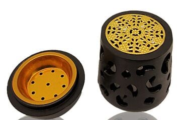 Gold İşlemeli Oyma Desenli Dekoratif Buhurdanlık