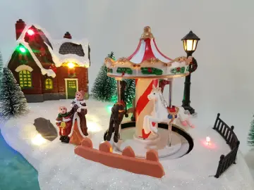 Müzikli Atlı Karınca Sesli Ledli Yılbaşı Evi Müzik Kutusu Biblosu