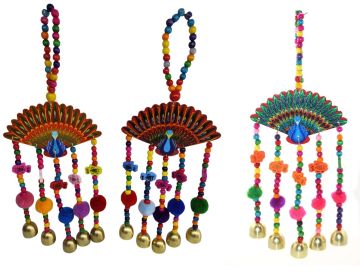 Renkli Tavus Kuşu Tasarımlı Rüzgar Çanı