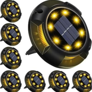 Solar 8+4 LED Gün Işığı Su Geçirmez Bahçe Saplama Lamba Seti (4 adet)