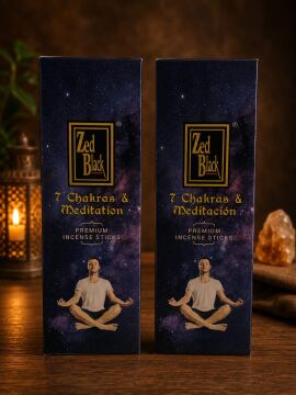 Zed Black 7 Chakras Çubuk Tütsü Premium Çiçek Kokulu (120 Adet)