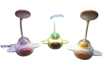 Uçak ve Sevimli Hayvan Pilotlar Tasarımlı  Şarjlı Masa Lambası