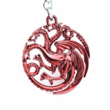 Game of Thrones Targaryen Kırmızı Renk Anahtarlık