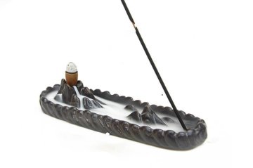 Seramik Dekorlu Kayık Volkan Geri Akış Tütsülük