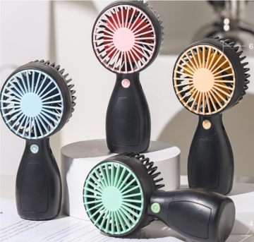 Masa Üstü El Fanı Şarjlı Siyah El Vantilatörü