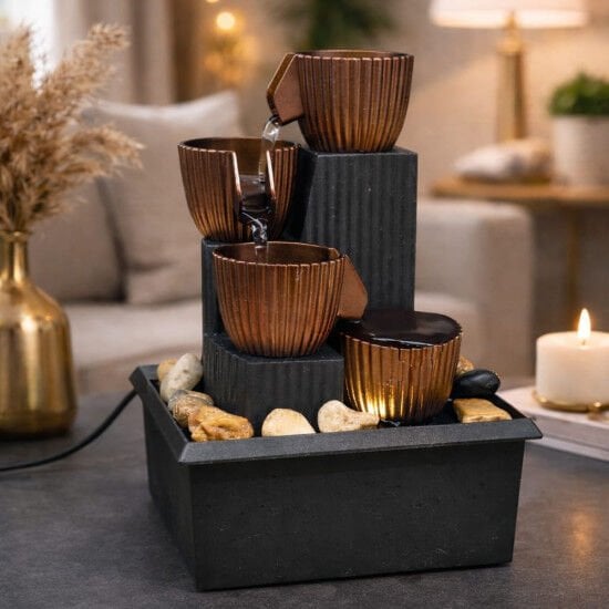 4 Katlı Tasarımlı Dekoratif Su Şelalesi